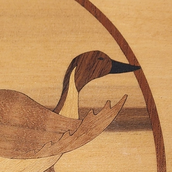 Vintage Jeff Nelson Pintail Duck Hudson River Inlay Art - Picture 3 of 11